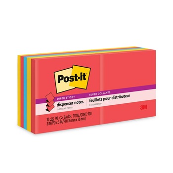 JUST LAUNCHED | 3M R330-10SSAN 3 in. x 3 in. Pop-Up Note Refill - Assorted (90 Sheets/Pad, 10 Pads/Pack)