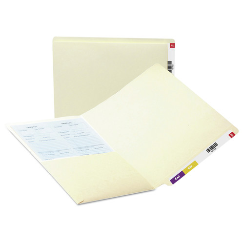 Just Launched | Smead 24115 Heavyweight Straight End Tab Pocket Folders - Letter, Manila (50/Box) image number 0