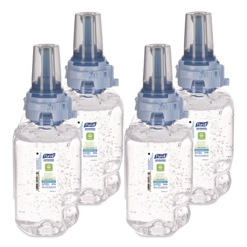 Hand Sanitizers | PURELL 8703-04 700 mL Fragrance Free Green Certified Advanced Refreshing Gel Hand Sanitizer for ADX-7 (4/Carton) image number 0