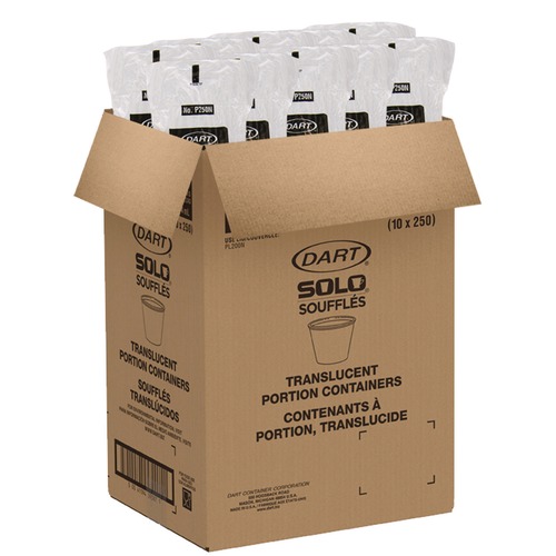 Food Trays, Containers, and Lids | SOLO P250N 2.5 oz Portion Containers - Translucent (2500/Carton) image number 0