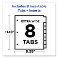Back to School Sale | Avery 11223 Big Tab 11.13 in. x 9.25 in. 8-Tab Insertable Dividers - Clear Tabs/White (1-Set) image number 8