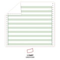 Back to School Sale | Universal UNV15852 14.88 in. x 11 in. 20 lbs. 1-Part Printout Paper - White/Green Bar (2400/Carton) image number 2