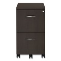 Office Carts & Stands | Alera VA582816ES 15.38 in. x 20 in. x 26.63 in. Valencia Series 2-Drawer Mobile Pedestal - Espresso image number 1