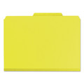 File Folders | Smead 21562 1/3-Cut Tabs Assorted Letter Size 1 in. Expansion Recycled Heavy Pressboard Folders - Yellow (25/Box) image number 3