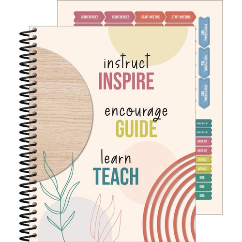 Notebooks & Pads | Carson-Dellosa 105051 11 in. x 8.5 in. 2-Page Spread True to You Theme Weekly/Monthly Teacher Planners - Multicolor Cover image number 0