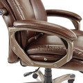 Alera | Alera ALEVN4159 Veon Series Executive High-Back Bonded Leather Chair Supports Up to 275 lb - Brown Seat/Back/Bronze Base image number 7