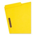 File Folders | Smead 17940 0.75 in. Expansion 2 Fasteners Legal Size Top Tab Colored Fastener Folders - Yellow Exterior (50/Box) image number 2