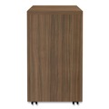 Office Carts & Stands | Alera VA572816WA 15.88 in. x 20.5 in. x 28.38 in. Valencia Series 3-Drawer Mobile File Pedestal - Walnut image number 2
