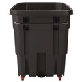 Trash & Waste Bins | Suncast Commercial RMTTCD1003F1 1 cu. Yd. 1,250 lbs. Capacity Light Duty Tilt Truck - Black image number 3