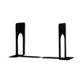 Bookends | Universal UNV54095 5-7/8 in. x 8-1/4 in. x 9 in. Heavy Gauge Steel Nonskid Economy Bookends - Black (1 Pair) image number 0
