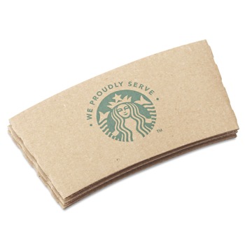 JUST LAUNCHED | Starbucks 12420977 Cup Sleeves for 12/16/20 oz. Hot Cups - Kraft (1380/Carton)