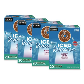 PRODUCTS | The Original Donut Shop 5000384762 ICED Refreshers K-Cup Pods - Berry Chill (80/Carton)