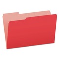 File Folders | Pendaflex 153 1/3 RED 1/3-Cut Tabs Assorted Legal Size Colored File Folders - Red/Light Red (100/Box) image number 0