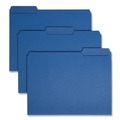 File Folders | Smead 10279 1/3-Cut Tabs Assorted Letter Size 0.75 in. Expansion Interior File Folders - Navy Blue (100/Box) image number 0
