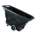 Trash Cans | Rubbermaid Commercial FG9T1300BLA 450 lbs. Capacity Rectangular Structural Foam Tilt Truck - Black image number 1