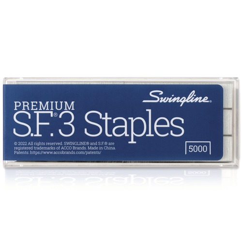 Staples | Swingline S7035440F 0.25 in. Leg 0.5 in. Crown S.F. 3 Premium Steel Staples (5/Box) image number 0