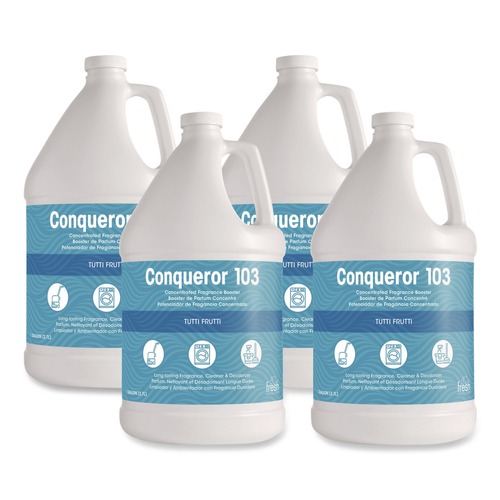 Odor Control | Fresh Products 103G-F-000I004M-81 1 gal. Bottle Conqueror 103 Odor Counteractant Concentrate - Tutti-Frutti (4/Carton) image number 0