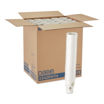 CUPS PLATES CUTLERY | Dixie 2342PATH Pathways 12 oz. Paper Hot Cups (1000/Carton)