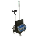 Mop Buckets | Unger UNGCLBK1 1.5 gal. OmniClean Dual Bucket Kit - Black/Blue/Gray image number 3