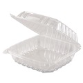  | Dart C90PST1 8.3 in. x 8.3 in. x 3 in. ClearSeal Hinged-Lid Plastic Containers - Clear (250/Carton) image number 1