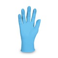 Disposable Gloves | Ansell 54186 4 mil Thick 9.5 in. Long Powder-Free G10 Comfort Plus Blue Nitrile Gloves - Small, Light Blue (100/Box) image number 2
