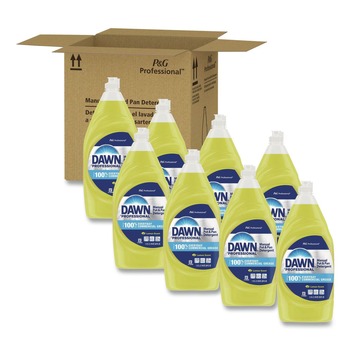 Dawn Professional 80366605 38 oz. Bottle Manual Pot/Pan Dish Detergent - Lemon (8/Carton)