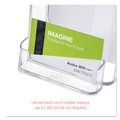 Just Launched | Deflecto 78601 4.38 in. x 4.25 in. x 7.75 in. DocuHolder for Countertop/Wall-Mount with Card Holder - Clear image number 8