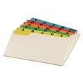 File Folders | Oxford 04635EE 4 x 6 A to Z Index Card Guides with Laminated Tabs - Manila (25-Piece/Set) image number 3