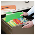 File Folders | Smead 11943 1/3-Cut Tabs Assorted Letter Size 0.75 in. Expansion Colored File Folders - Assorted: Blue/Green/Orange/Red/Yellow (100/Box) image number 4