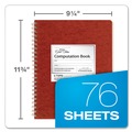 Notebooks & Pads | Ampad 22-157 11.75 in. x 9.25 in. Sheets 4 sq./in. Quadrille Rule Computation Book - Brown Cover image number 6