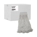  | Boardwalk BWK524R 24 oz. Pro Loop Web/Tailband Premium Saddleback Rayon Mop Head - White (12/Carton) image number 2