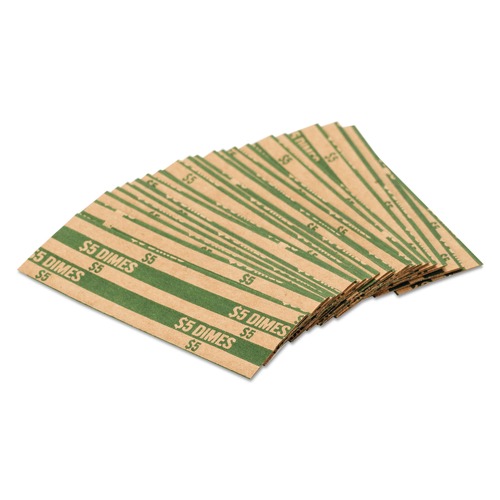 Office & Office Supplies | Pap-R Products 30010 5 Dollar Dimes Flat Coin Wrappers (1000/Box) image number 0