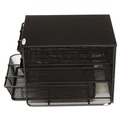 Desktop Organizers | Safco 3275BL 11.5 in. x 8.25 in. x 8.25 in. 7 Compartments 3 Drawer Hospitality Organizer - Black image number 2