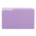 File Folders | Universal UNV10525 Legal Size Deluxe 1/3-Cut Colored Top Tab File Folders - Violet/Light Violet (100/Box) image number 2