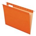 File Folders | Pendaflex 04152 1/5 ORA 1/5-Cut Tabs Colored Reinforced Hanging Letter Folders - Orange (25/Box) image number 0