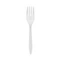 Cutlery | Pactiv Corp. YFWFWCH Fieldware Mediumweight Fork Cutlery - White (1,000/Carton) image number 1