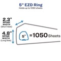 Binders | Avery 08901 3 EZD Rings 5 in. Capacity 11 in. x 8.5 in. Durable Non-View Binder with DuraHinge - Black image number 2