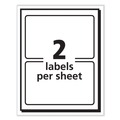 Back to School Sale | Avery 05144 3.38 in. x 2.33 in. Printable Adhesive Name Badges - Blue Border (100/Pack) image number 1