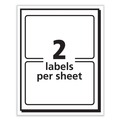 Labels | Avery 05147 3.38 in. x 2.33 in. Printable Adhesive Name Badges - White (100/Pack) image number 1