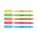 Highlighters | Universal UNV08857 Chisel Tip Assorted Color Pocket Highlighters (12/Set) image number 2