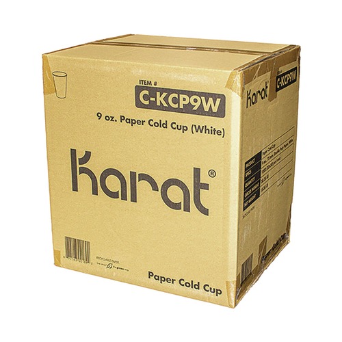 Cups and Lids | Karat C-KCP9W 9 oz. Double Poly Paper Cold Cups - White (1000/Carton) image number 0
