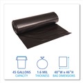  | Boardwalk X8046XKKR01 40 in. x 46 in. 45 gal. 1.6 mil Recycled Low-Density Polyethylene Can Liners - Black (100/Carton) image number 3