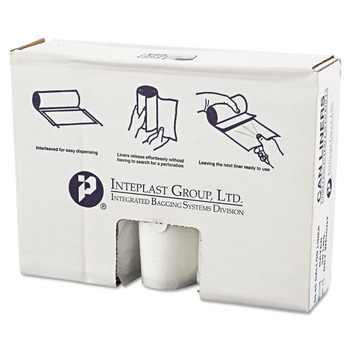 Inteplast Group VALH4048N14 40 in. x 46 in. 45 gal. 12 mic High-Density Commercial Can Liners Value Pack - Clear (250/Carton)