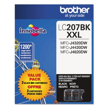 Brother LC2072PKS Innobella 1,200 Page-Yield Super High-Yield Ink - Black (2/Pack)