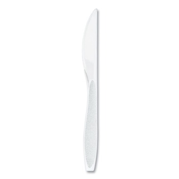 SOLO HSWKX-0007 Impress Heavyweight Full-Length Polystyrene Cutlery Knife - White (100/Box)