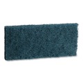 Cleaning Brushes | Boardwalk 7100359720 4.62 x 10 Medium-Duty Scrub Pad - Blue (10/Carton) image number 2