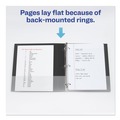 Binders | Avery 27250 11 in. x 8.5 in. 1 in. Capacity 3 Rings Durable Non-View Binder with DuraHinge and Slant Rings - Black image number 5