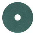 Labor Day Sale | Boardwalk BWK4013GRE 13 in. Diameter Heavy-Duty Scrubbing Floor Pads - Green (5/Carton) image number 1