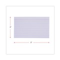 Flash Cards | Universal UNV47210EE 3 in. x 5 in. Ruled Index Cards - White (100/Pack) image number 3