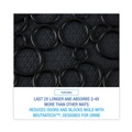 Office Chair Mats | Boardwalk PSCM-P-000I006M-00-21430 22 in. x 22 in. Rubber Commode Mat 2.0 - Black (6/Carton) image number 2